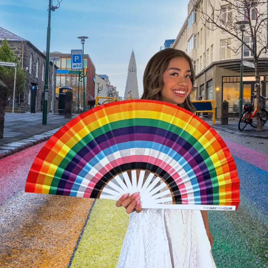 Pride Progress Rainbow Fan