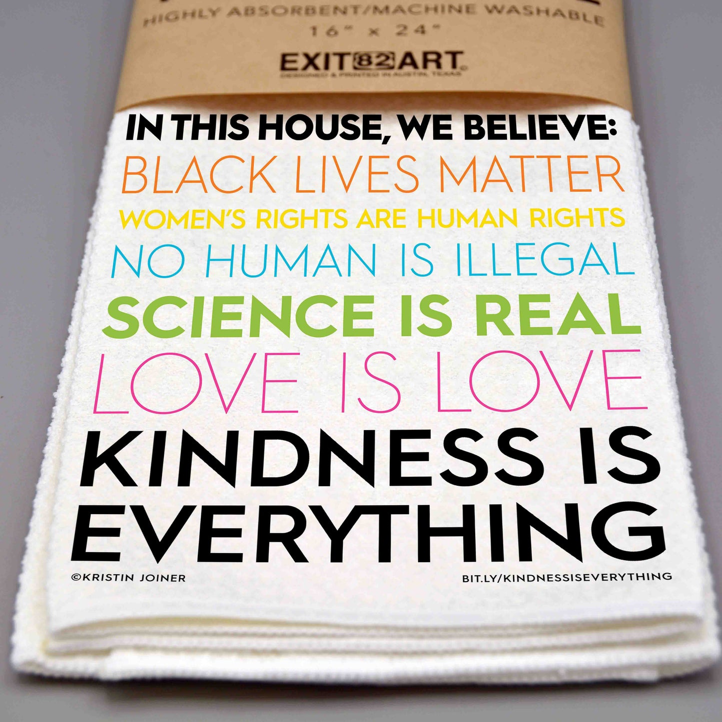 Kindness Is Everything - 16" x 4" Waffle Weave Tea Towel