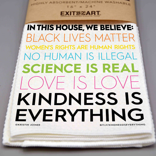 Kindness Is Everything - 16" x 4" Waffle Weave Tea Towel
