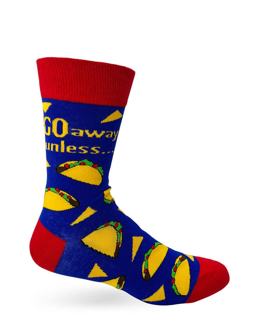 Go Away Unless You Have Tacos Men's Novelty Socks