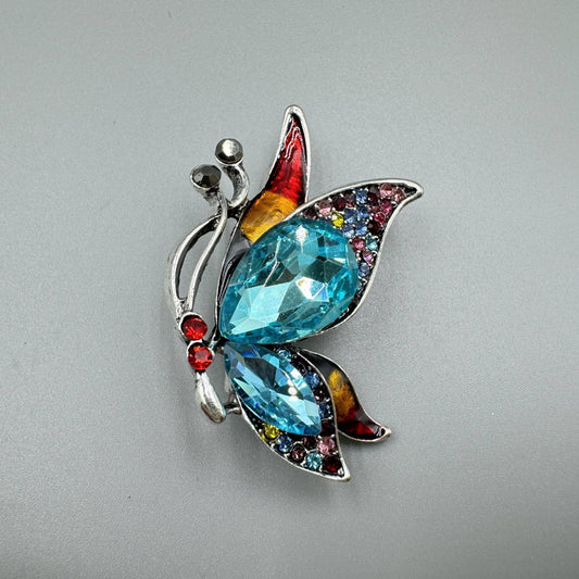 Butterfly Rhinestone Alloy Brooch