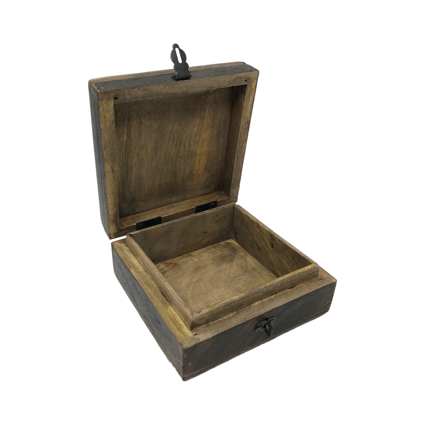 Hand-Carved Wood "Tree of Life" Hinged BOX ONLY Family Gift Clearance