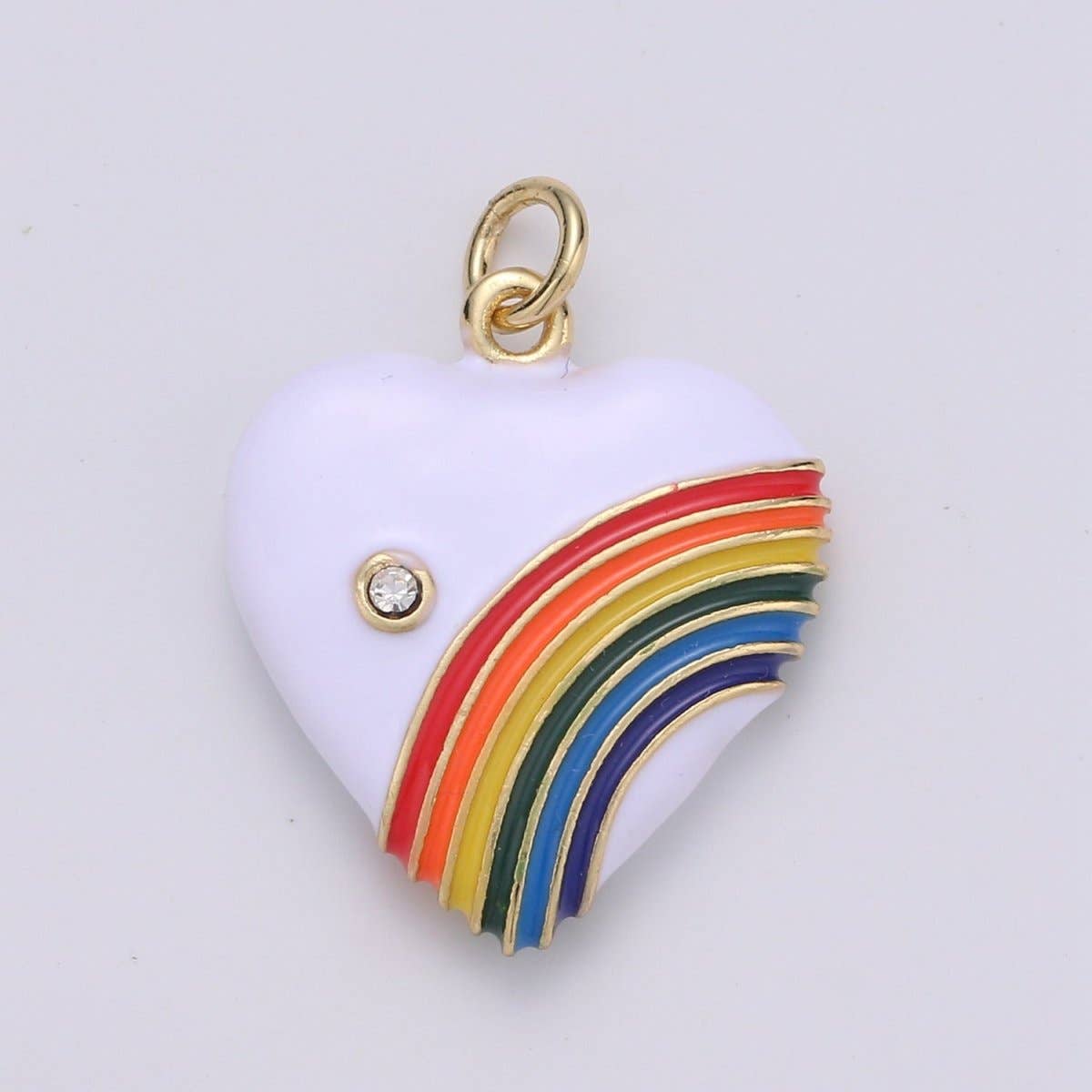 Rainbow Enamel Pendant