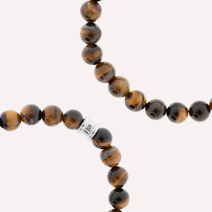 8mm Round Gemstone Bracelet Tiger Eye