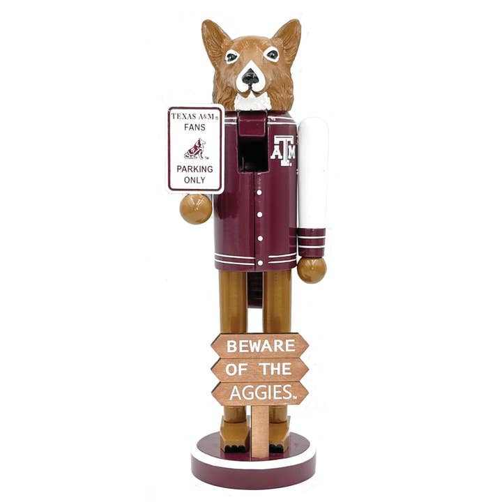 12" Texas A&M Beware of the Aggies Nutcracker