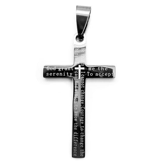 Serenity Prayer Cross Pendant