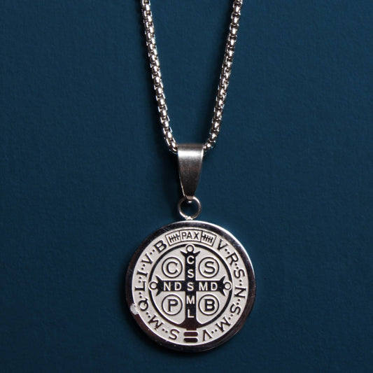 Saint Benedict Medal Necklace - 22" - Sale