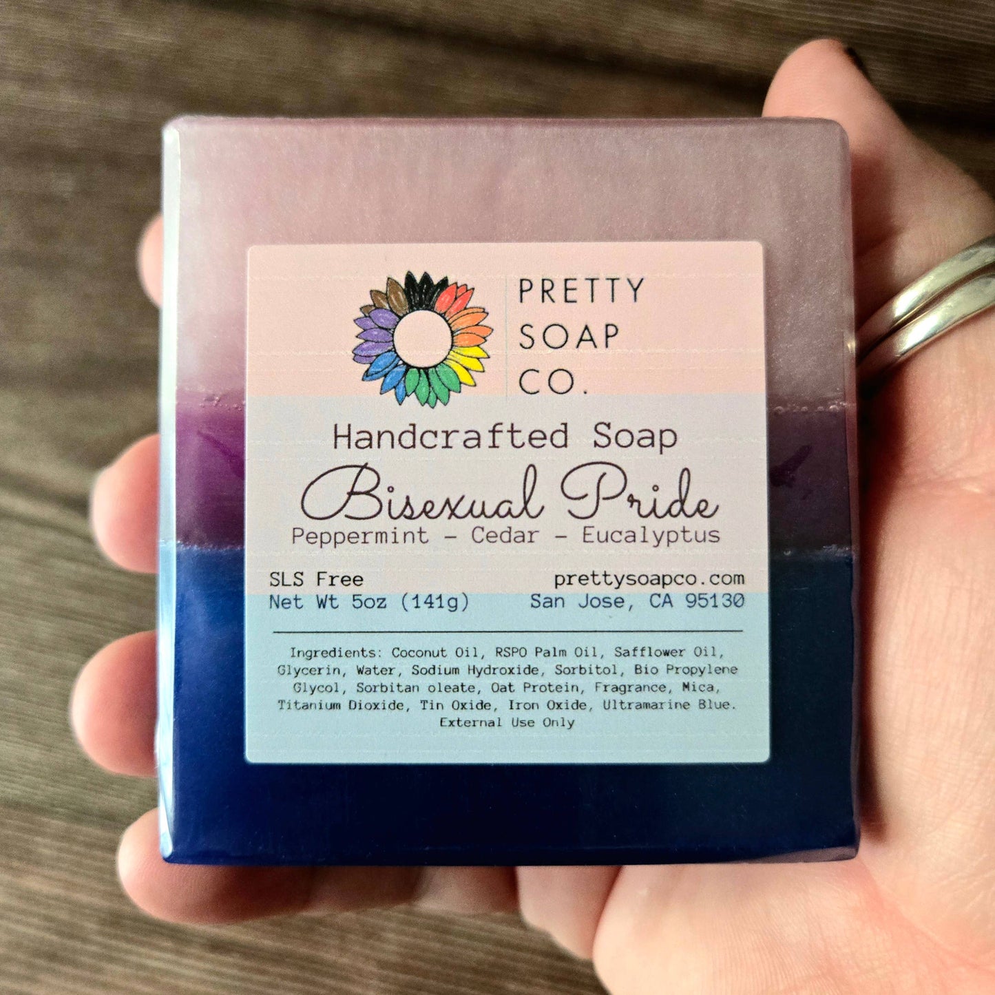 Bisexual Pride Artisan Soap, LGBTQ+ Pride Flag