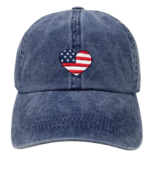 Americana Flag Embroidered Baseball caps
