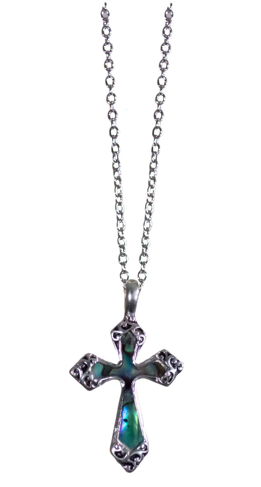 Abalone Cross Necklace