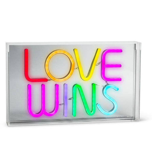 LOVE WINS Neon LED Sign-Multi-7x12"L