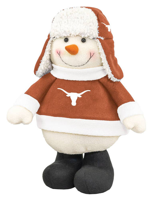 Texas Christmas Longhorns Chilly Snowman Stander