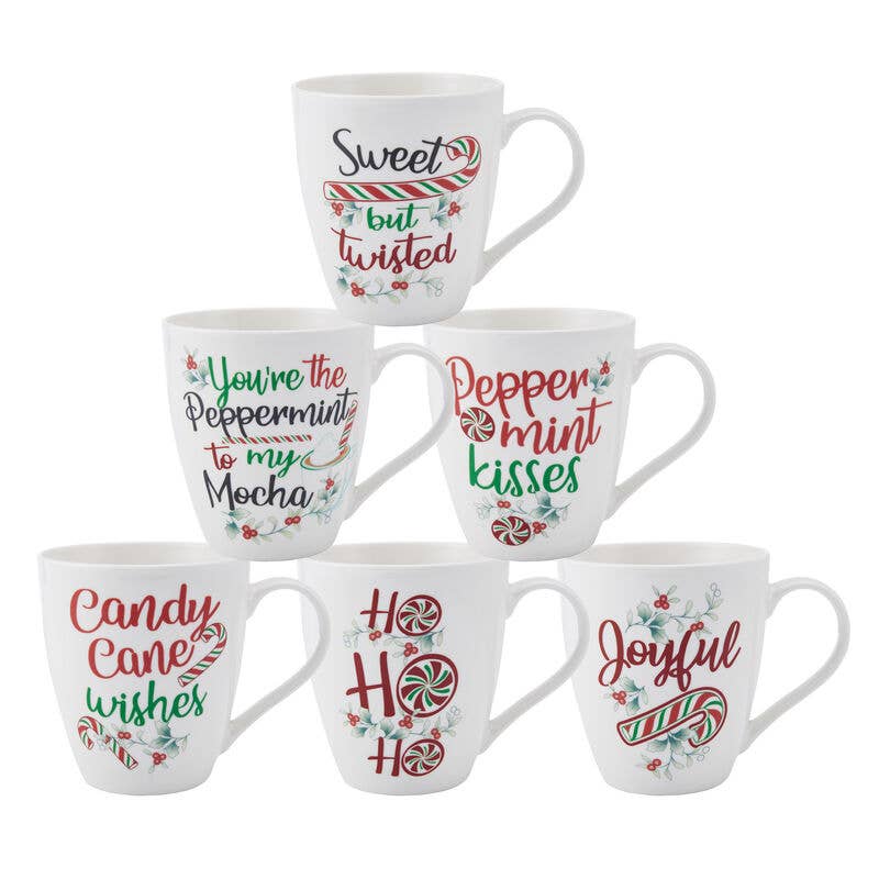 Winterberry 18Oz Christmas Mugs