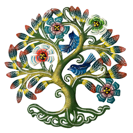 Small Painted Flowering Blue Bird Tree