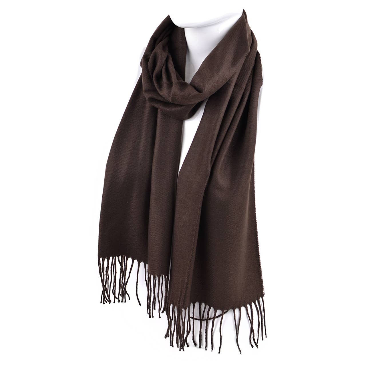 Cashmere Feel Solid Color Scarf Bag Clearance