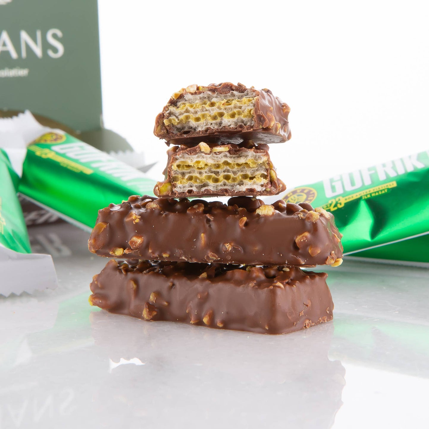 Dubai Chocolate Waffers Bite Size Party Box  - 10 Pieces
