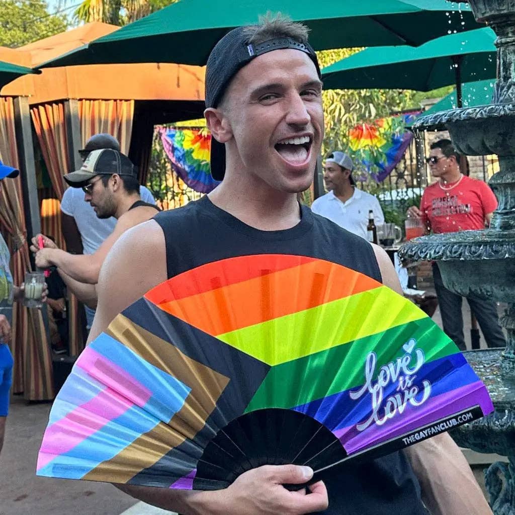 Love is Love Pride Rainbow Fan
