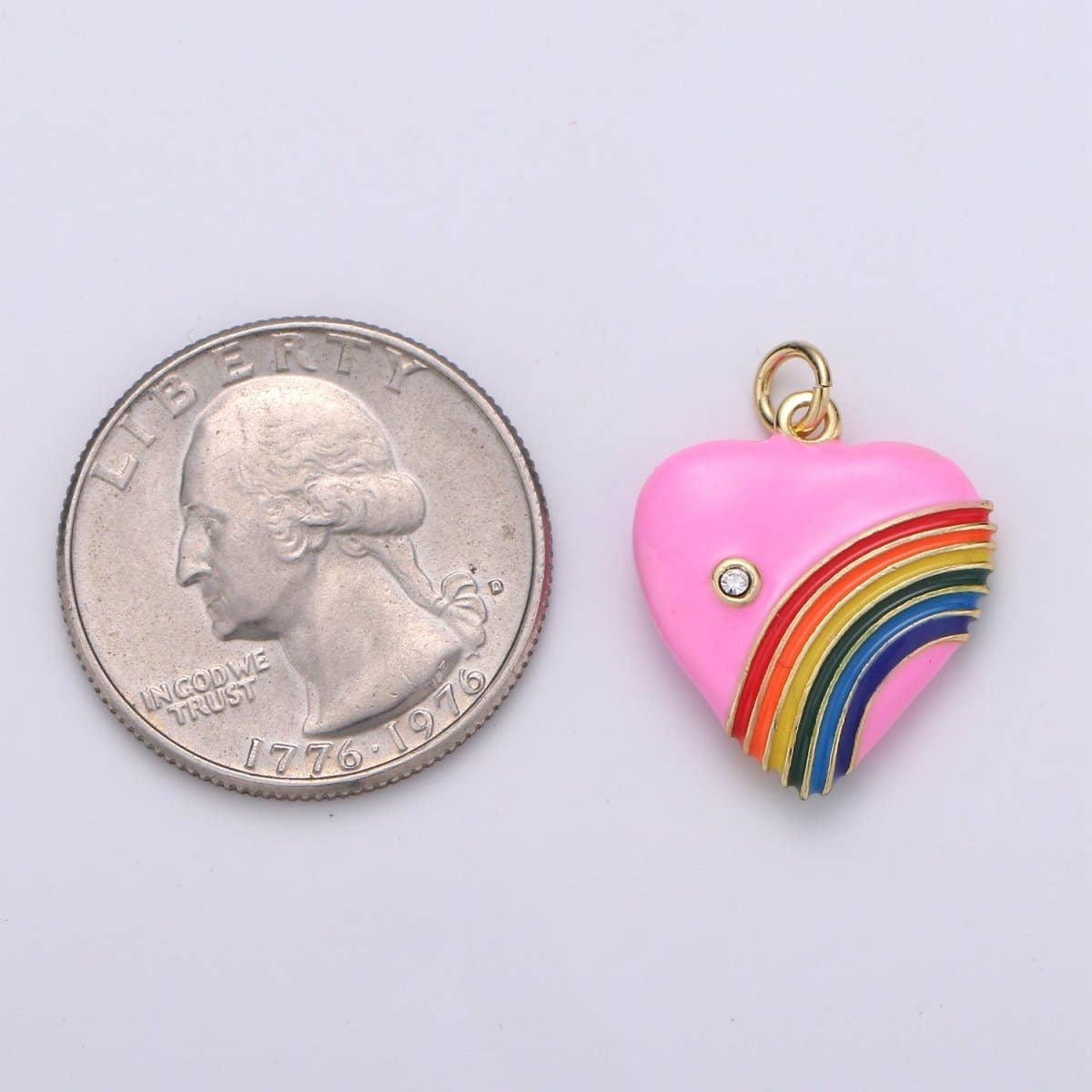 Rainbow Enamel Pendant