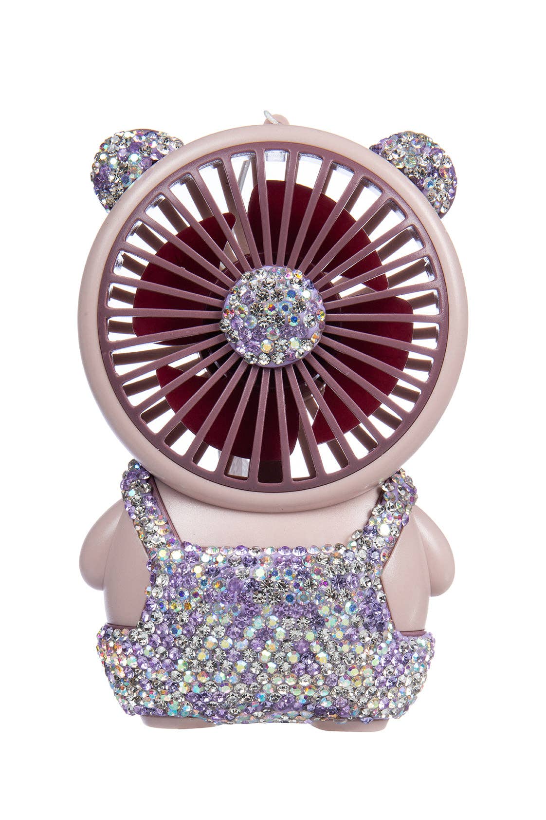 Ceramic Rhinestone Bear Fan