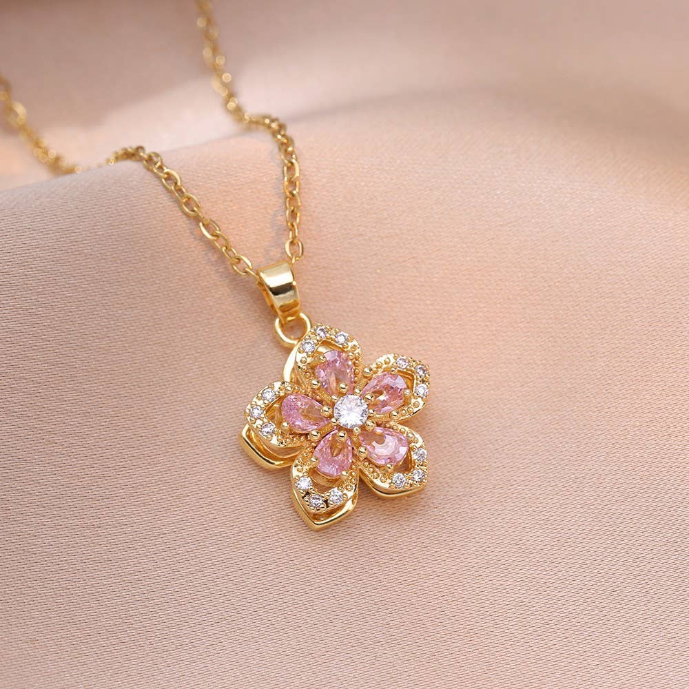 Flower Rotating Spinner Pendant