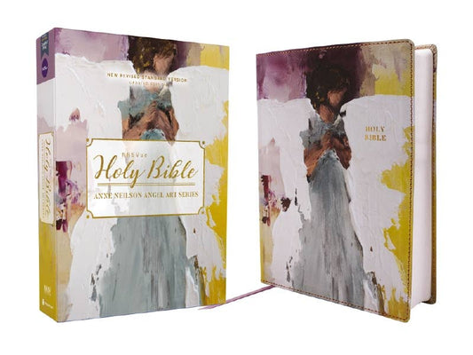 NRSVue Bible Anne Neilson Angel Art Leathersoft Multi-Purple