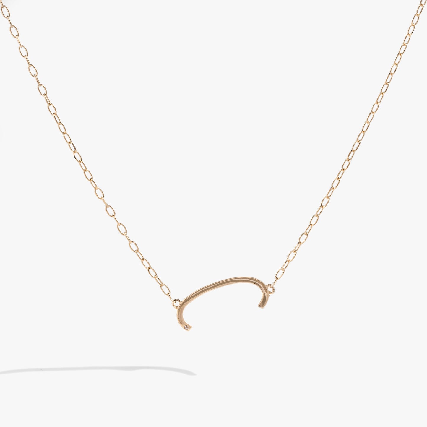 Initial C Precious Elongated Necklace