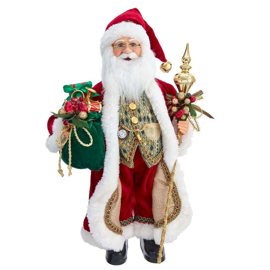 17“ KSA Kringles Red and Green Elegant Santa