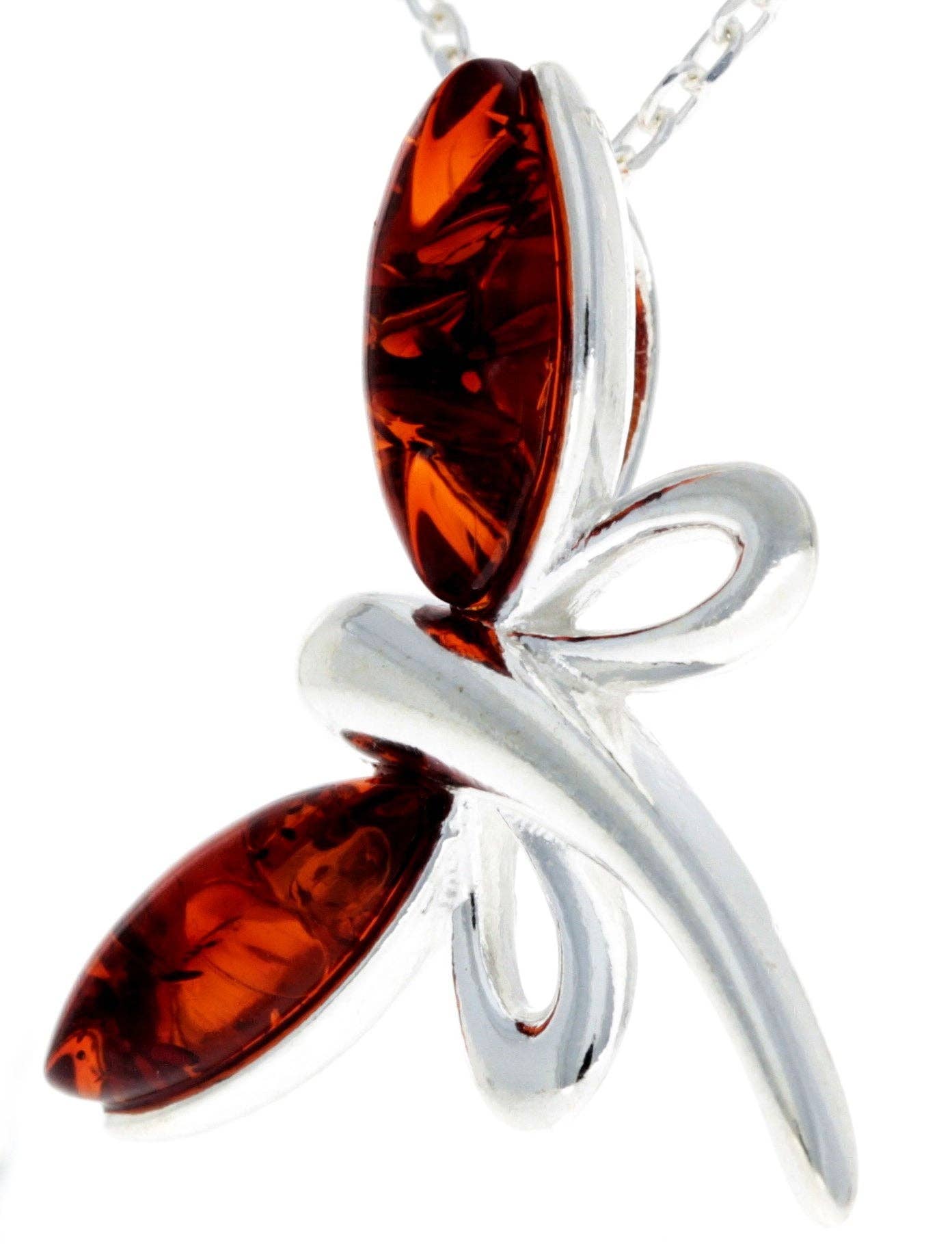 925 Sterling Silver Butterfly with Baltic Amber