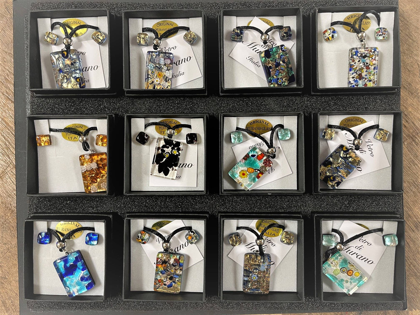 Murano Glass Boxed Jewelry Set - Assorted Color