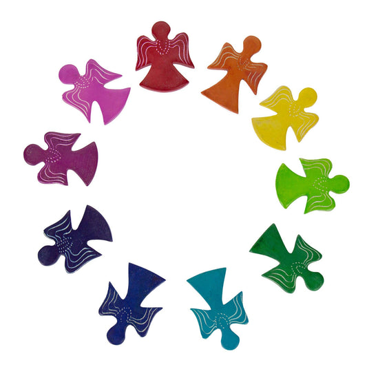Colorful Soapstone Palm Angels - Assorted Colors