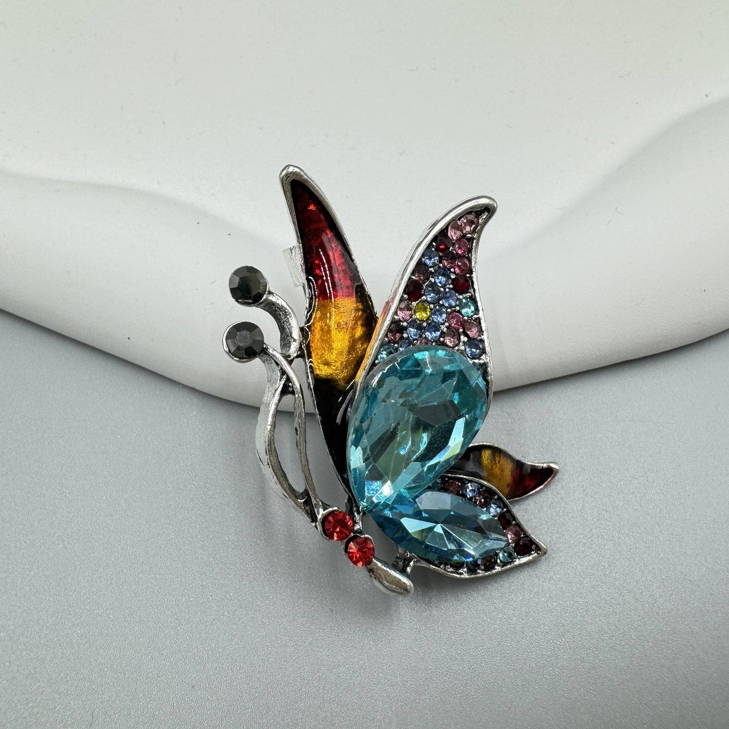 Butterfly Rhinestone Alloy Brooch