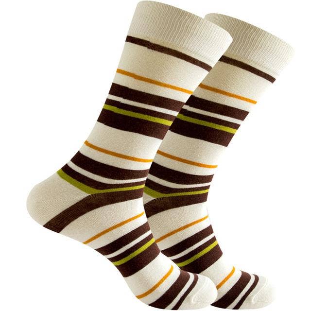 Classic Brown Striped Socks