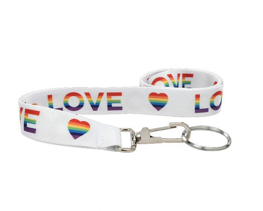 Love is Love Rainbow Heart Lanyards