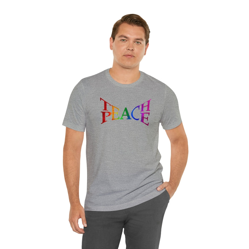 Teach Peace Grey Hthr T Shirt