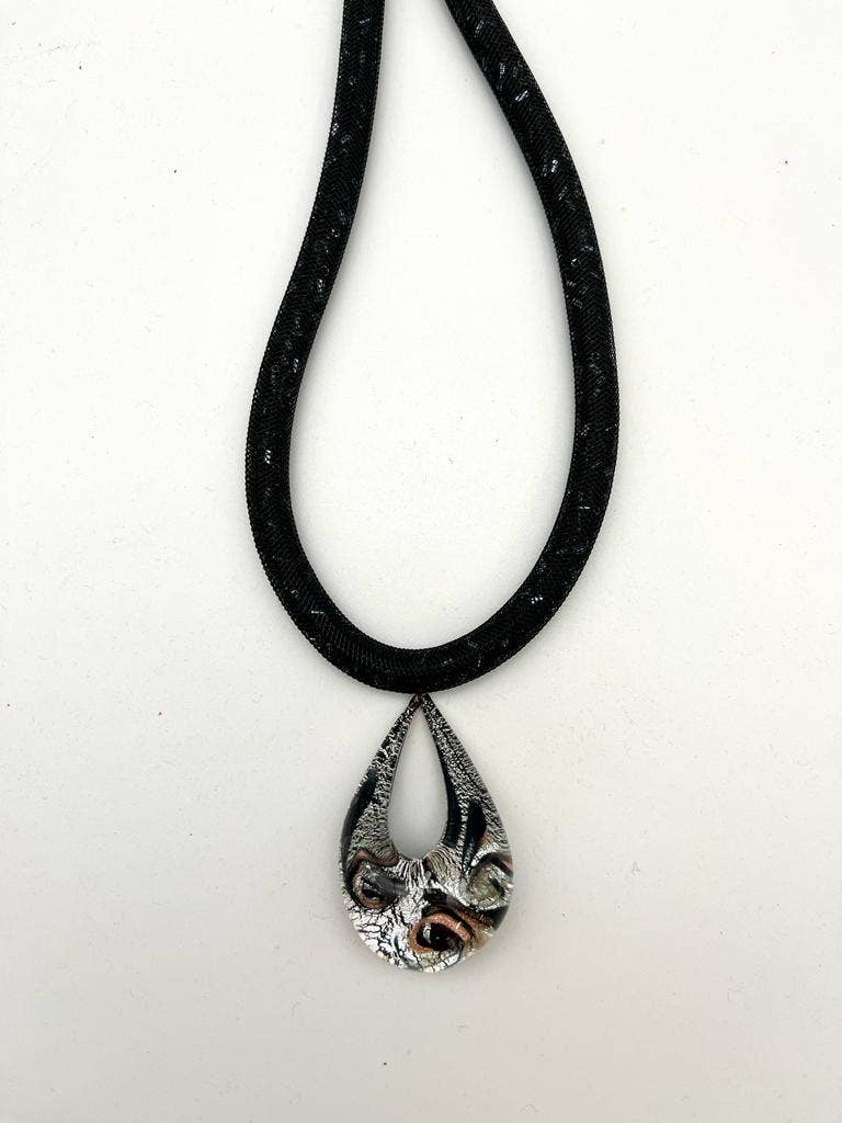 Rialto Murano Glass Pendant Necklace - Multi Color Opt