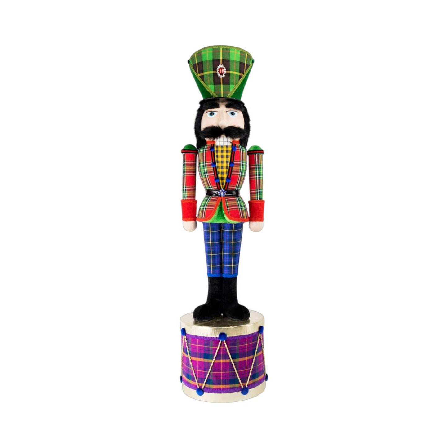 48in Multi Plaid Nutcracker
