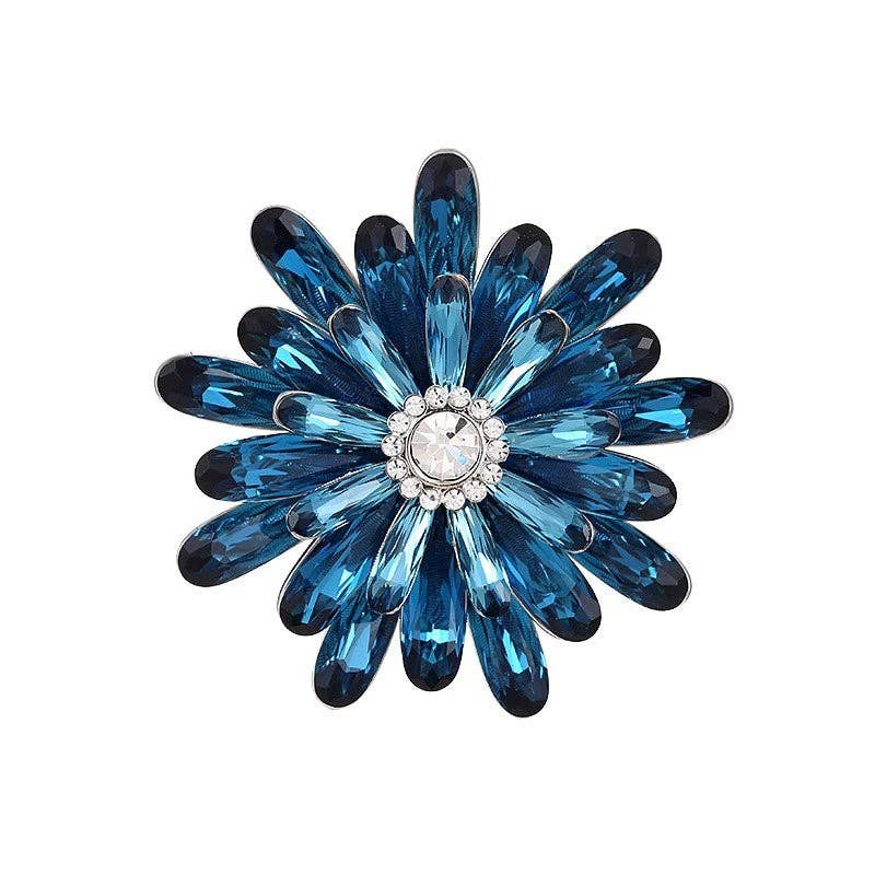 Sunflower Alloy Rhinestone Brooch