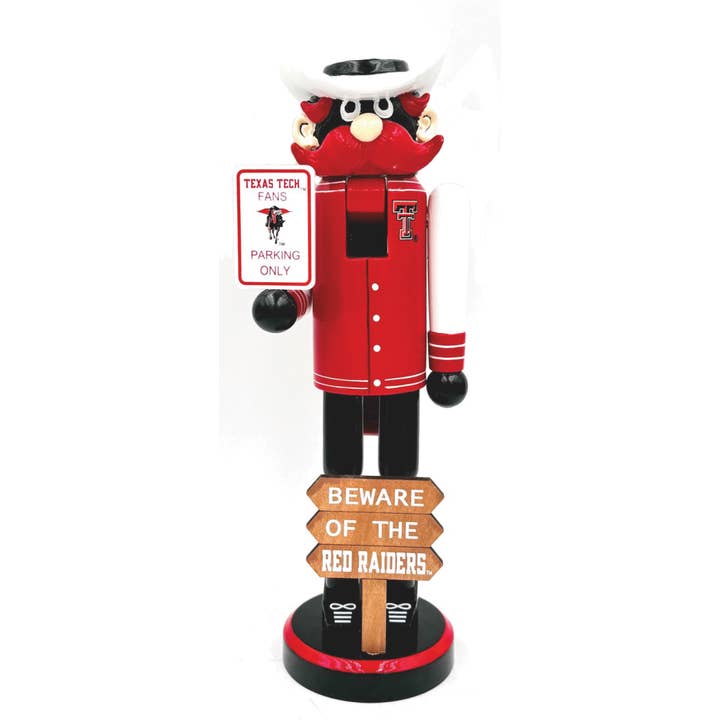 12" Texas Tech Beware of the Red Raiders Nutcracker