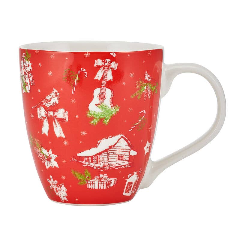 Dolly Parton Holiday Toile 18Oz Mug