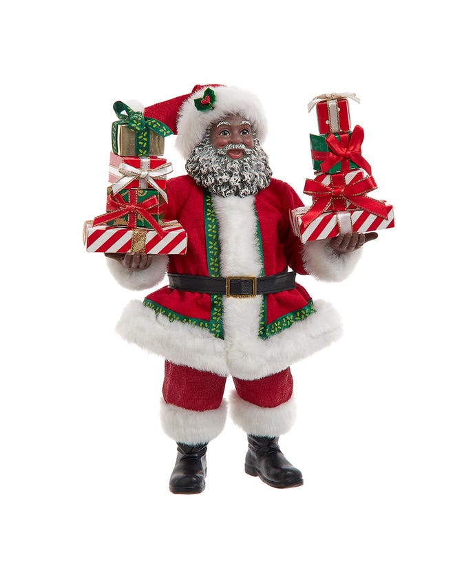 10.5" Fabriché™ African American Santa - Clearance