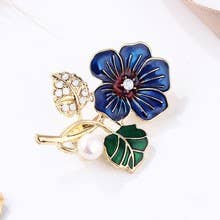 Flower Dripping Oil Brooch