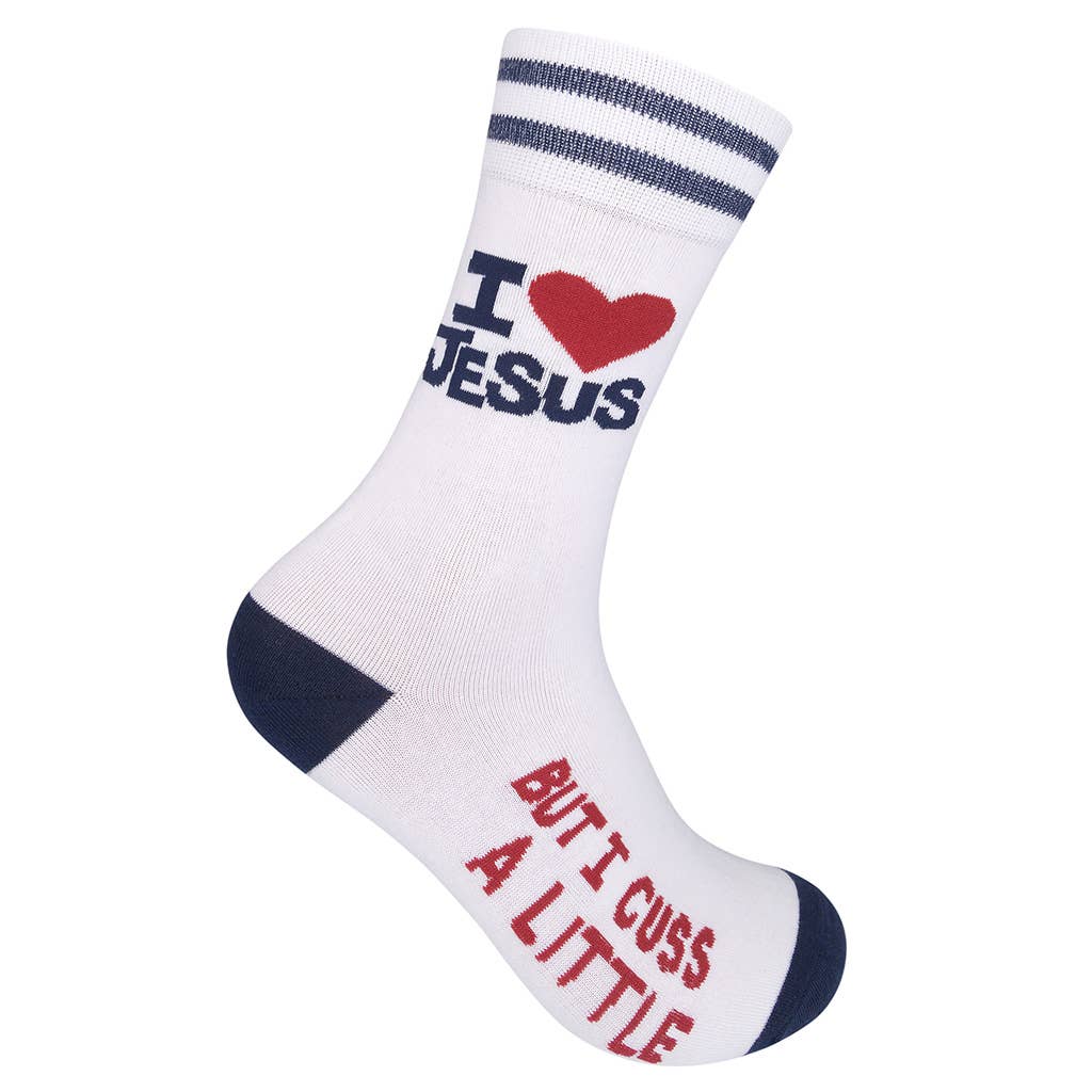 I Love Jesus (But I Cuss) Socks