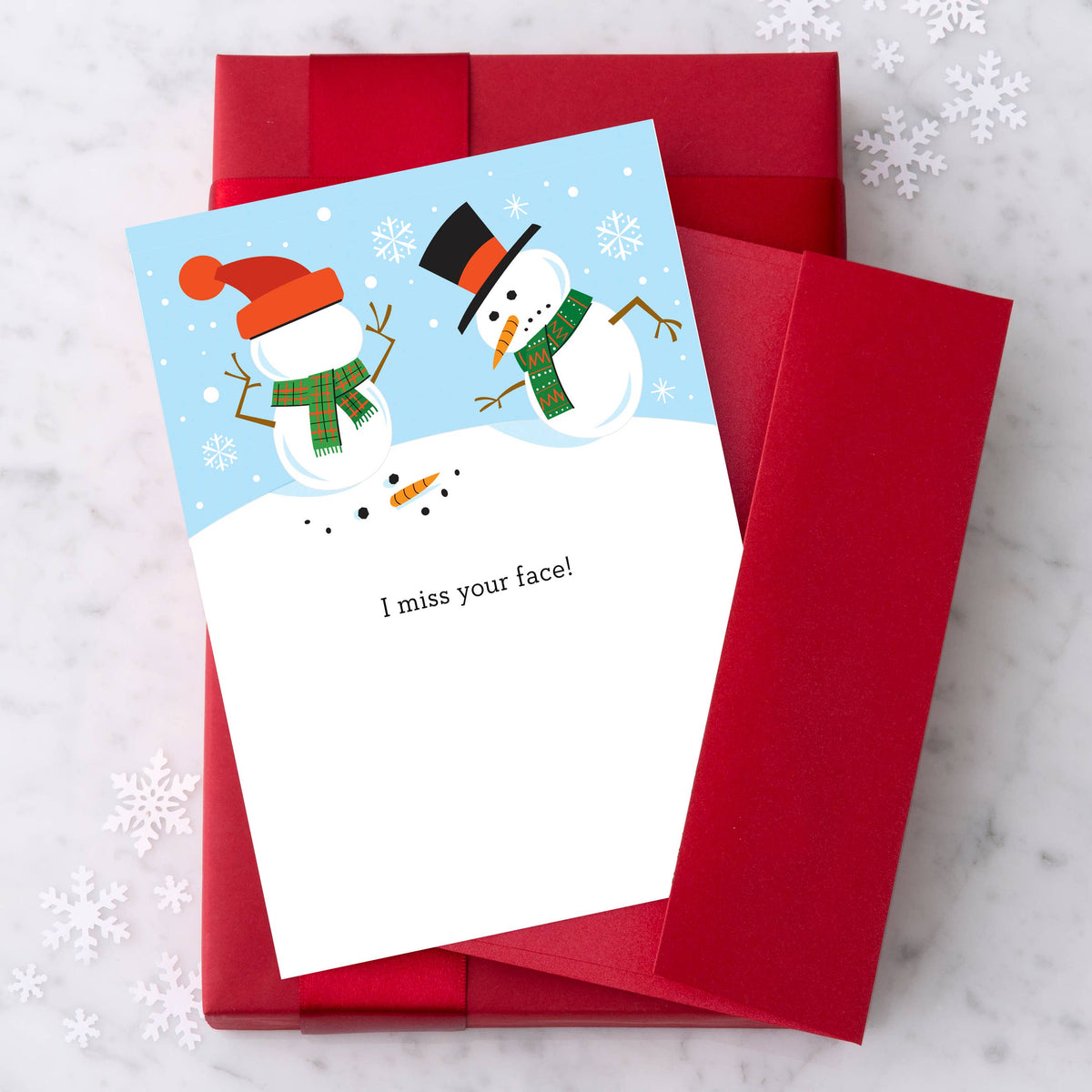 "I Miss Your Face" Holiday Greeting Card