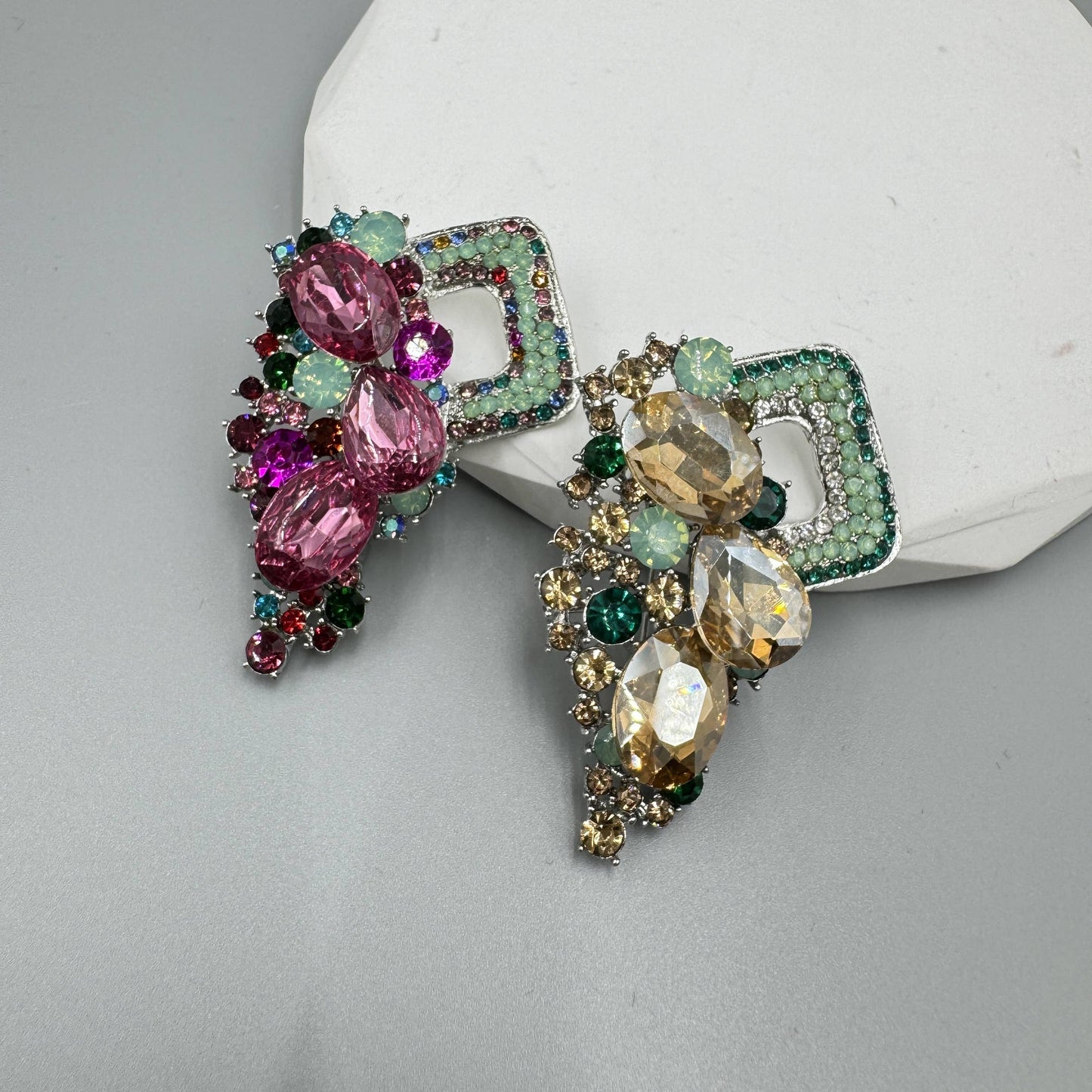 Floral Rhinestone Pin