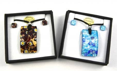 Murano Glass Boxed Jewelry Set - Assorted Color