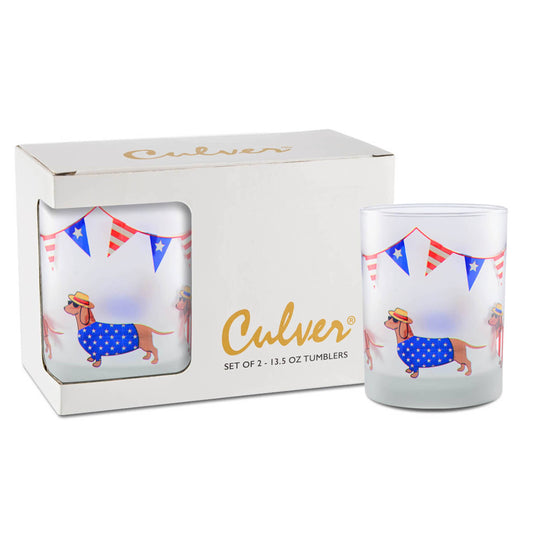 Doxi Americana Frosted Cocktail Glass Set of 2