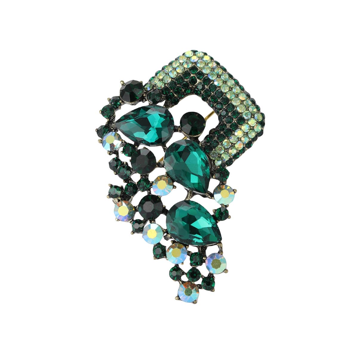 Floral Rhinestone Pin