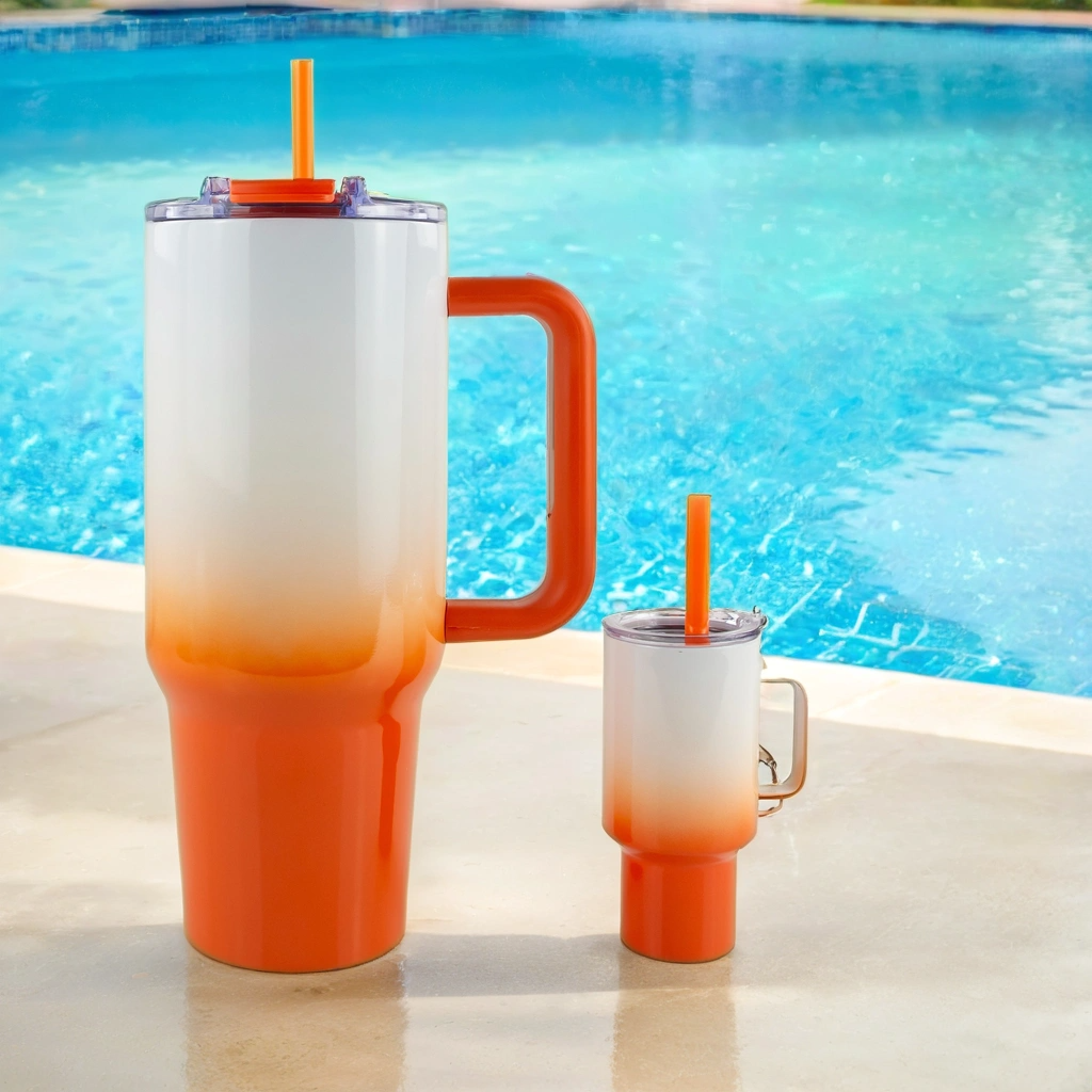 40oz SUBLIMATION TUMBLER BIG SWIG OMBRE + MINI TUMBLER SET