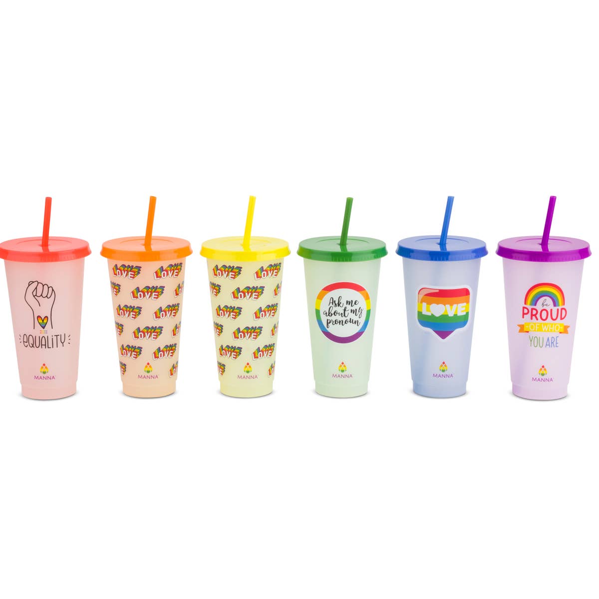PRIDE 6pk 24oz Color Changing Tumbler Pride