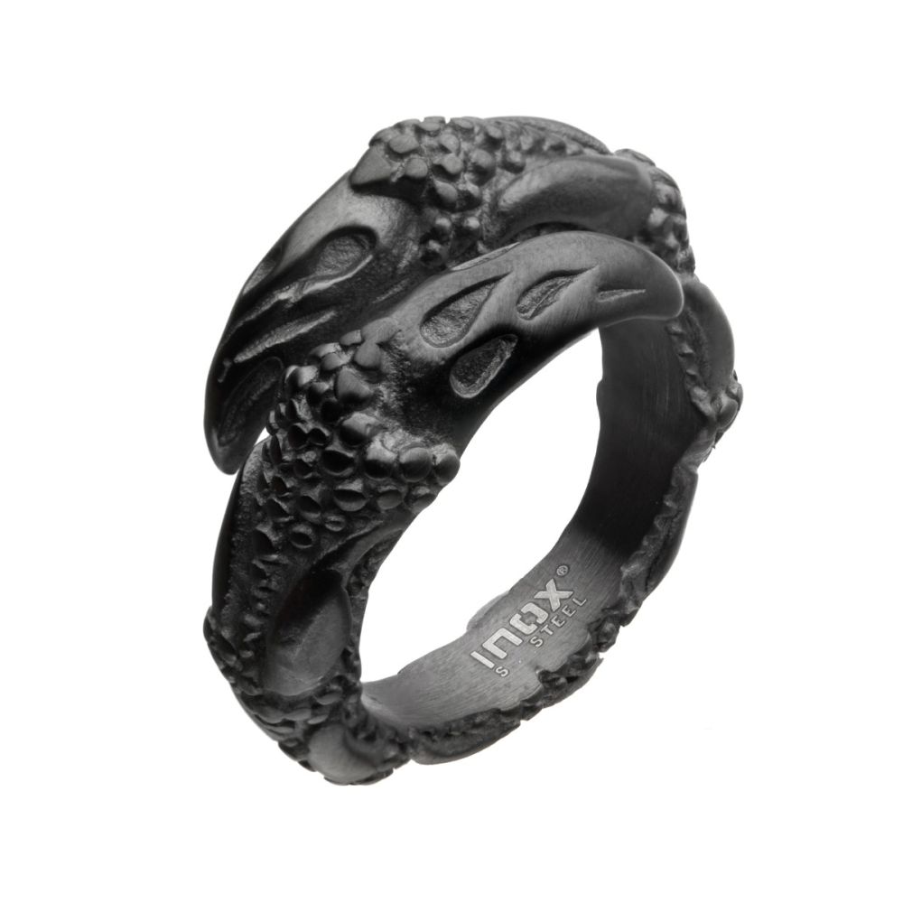 Steel & Black IP Oxidized Claw Ring Sale